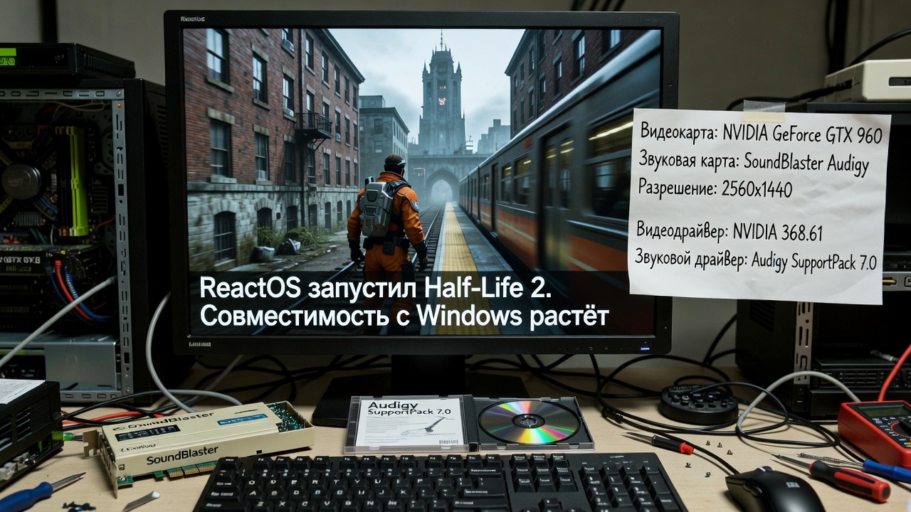 ReactOS запустила Half-Life 2. Совместимость с Windows растёт