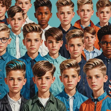 Модные стрижки для мальчиков 2025: Тренды стрижек для мальчиков 7-12 лет